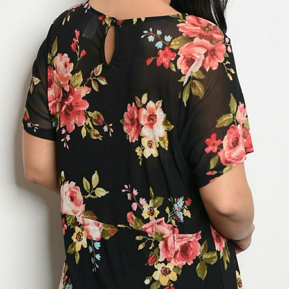 💎LAST 1X BLACK FLORAL PLUS SIZE DRESS 💎 - Picture 5 of 5